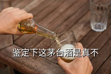 鉴定下这茅台酒是真不