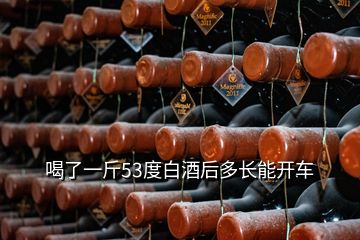 喝了一斤53度白酒后多长能开车