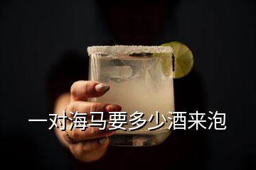 一对海马要多少酒来泡