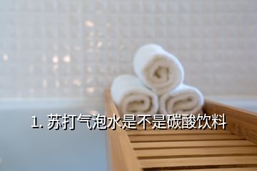 1. 苏打气泡水是不是碳酸饮料