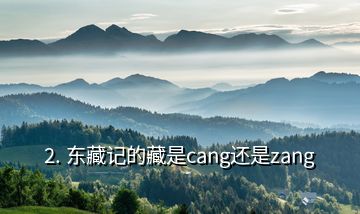 2. 东藏记的藏是cang还是zang