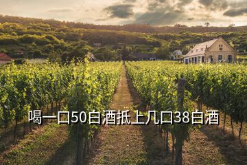 喝一口50白酒抵上几口38白酒