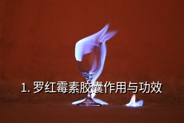 1. 罗红霉素胶囊作用与功效