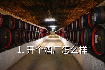 1. 开个酒厂怎么样