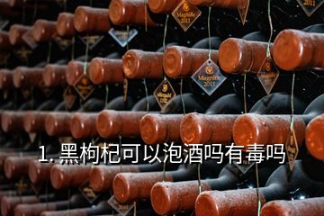 1. 黑枸杞可以泡酒吗有毒吗