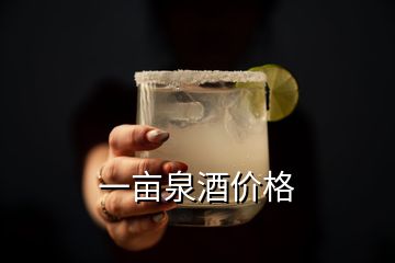 一亩泉酒价格