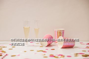 你们买过金酱酒吗53度金酱酒多少钱一瓶贵不贵想买两瓶来试试口感