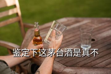 鉴定下这茅台酒是真不