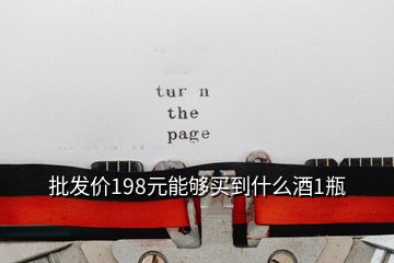 批发价198元能够买到什么酒1瓶