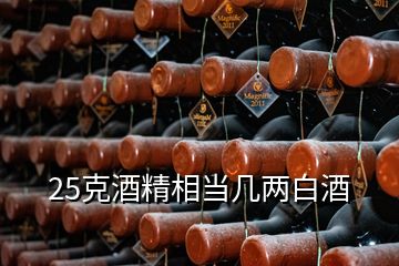 25克酒精相当几两白酒