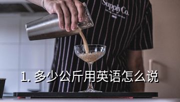 1. 多少公斤用英语怎么说