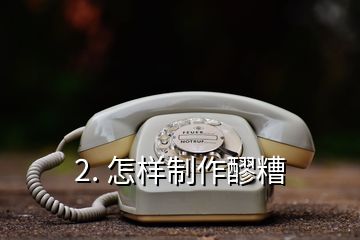 2. 怎样制作醪糟