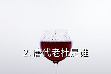 2. 唐代老杜是谁