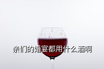 亲们的婚宴都用什么酒啊