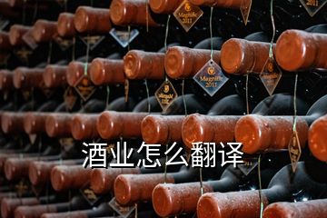 酒业怎么翻译