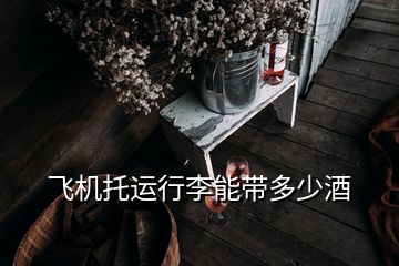 飞机托运行李能带多少酒