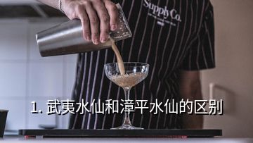 1. 武夷水仙和漳平水仙的区别