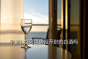 宁波公交可以带没开封的白酒吗