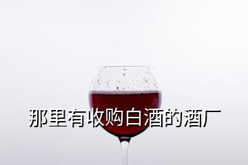 那里有收购白酒的酒厂