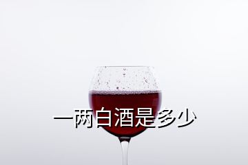 一两白酒是多少