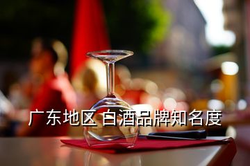 广东地区 白酒品牌知名度