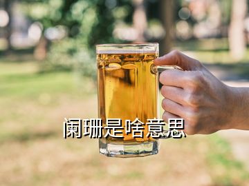 阑珊是啥意思