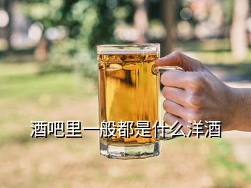 酒吧里一般都是什么洋酒