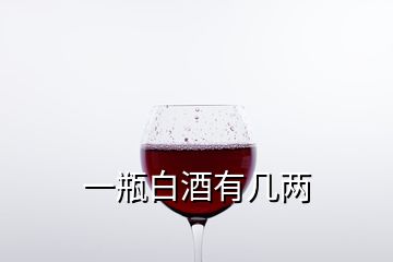 一瓶白酒有几两