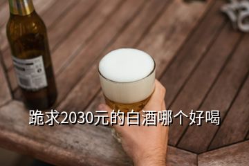 跪求2030元的白酒哪个好喝