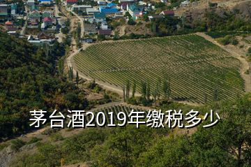 茅台酒2019年缴税多少