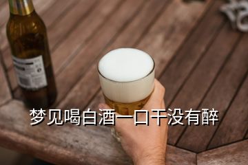 梦见喝白酒一口干没有醉