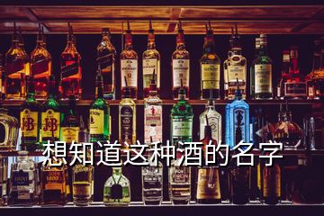 想知道这种酒的名字