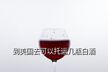 到美国去可以托运几瓶白酒