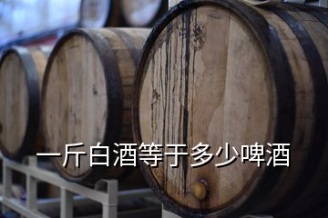 一斤白酒等于多少啤酒