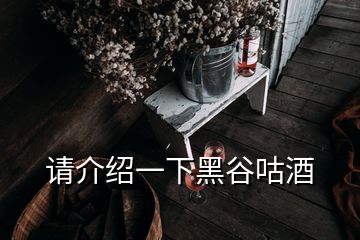 请介绍一下黑谷咕酒