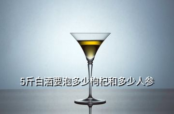 5斤白酒要泡多少枸杞和多少人参