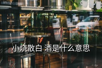 小烧散白 酒是什么意思