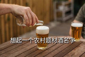 想起一个农村题材酒名字