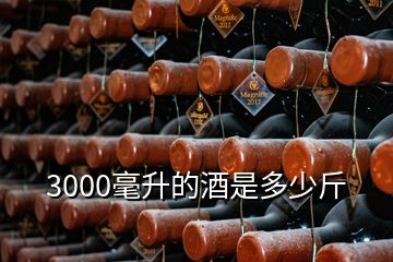 3000毫升的酒是多少斤