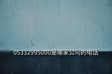 05332995000是哪家公司的电话