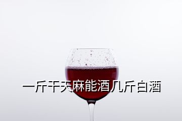 一斤干天麻能酒几斤白酒