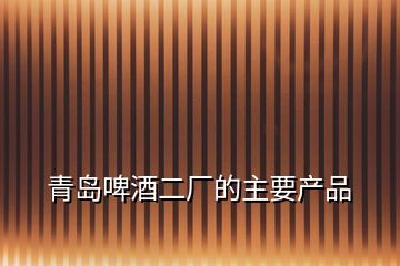 青岛啤酒二厂的主要产品