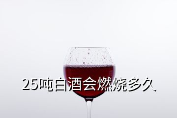 25吨白酒会燃烧多久