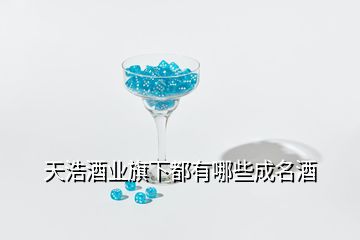 天浩酒业旗下都有哪些成名酒