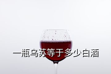 一瓶乌苏等于多少白酒