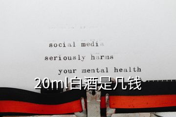 20ml白酒是几钱