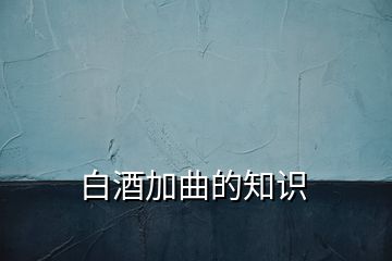 白酒加曲的知识