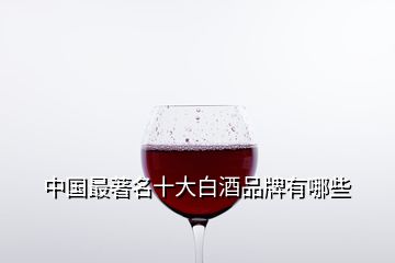 中国最著名十大白酒品牌有哪些