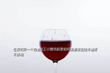 在农村开一个白酒加工小做坊前景如何需要那些技术酒好不好喝