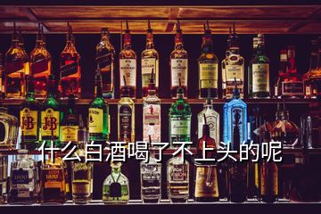 什么白酒喝了不上头的呢